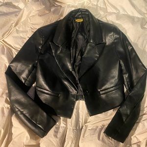 Pleather half jacket